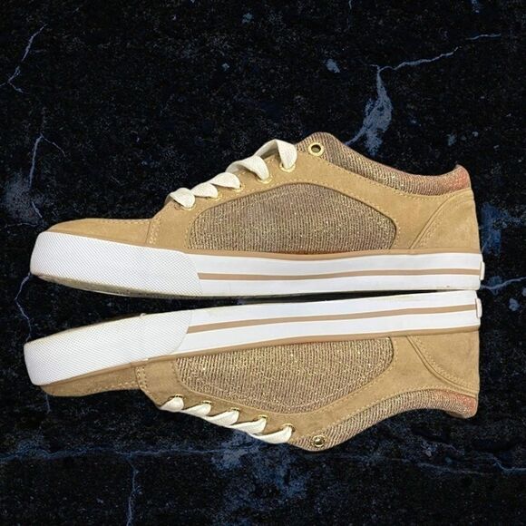 Guess Glitter Lace-Up Sneakers in size 9 - Picture 3 of 5